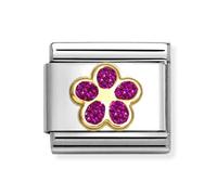 Nomination CLASSIC Pink Glitter Flower Charm 030220/17