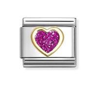 Nomination CLASSIC Pink Glitter Heart Charm 030220/09