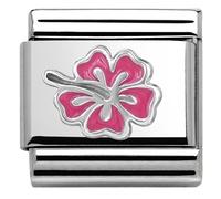 Nomination CLASSIC Silvershine Honolulu Pink Hibiscus Charm 330202/24