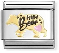 Nomination Pink Mum Bear Charm - Stainless Steel