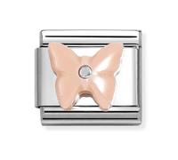 Nomination CLASSIC Silvershine Pink Butterfly Synthetic Stone Charm 330509/14