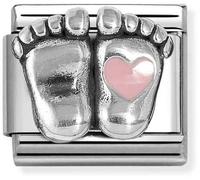 Nomination Pink Rounded Feet Charm