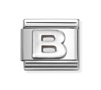 Nomination Plain B Initial Silver Shine Charm