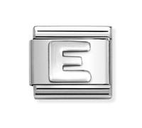 Nomination Plain E Initial Silver Shine Charm