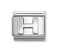 Nomination Oxidised Silver Letter Charm - Letter H
