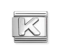 Nomination Plain K Initial Silver Shine Charm