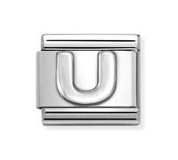 Nomination Plain U Initial Silver Shine Charm