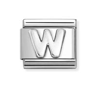 Nomination Plain W Initial Silver Shine Charm