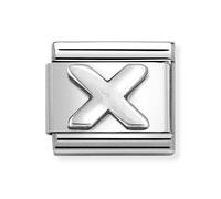 Nomination Plain X Initial Silver Shine Charm