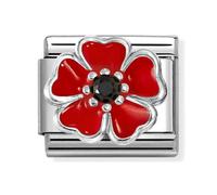 Nomination Poppy with Black CZ Silver Shine Charm