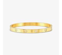 Nomination Pretty Bangles Gold Plated Cubic Zirconia Heart Medium Bangle 029512/006