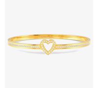 Nomination Pretty Bangles Gold Plated Cubic Zirconia Open Heart Bangle 029502/006