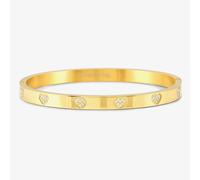 Nomination Pretty Bangles Gold Plated Heart Half Set Cubic Zirconia Bangle 029504/006