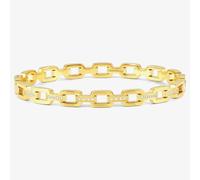 Nomination Pretty Bangles Gold Plated Square Link Cubic Zirconia Bangle 029510/012