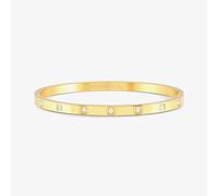 Nomination Pretty Bangles Gold Plated Square Set Cubic Zirconia Medium Bangle 029514/012