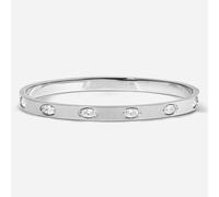 Nomination Pretty Bangles Silver Tone Cubic Zirconia Hinged Bangle 029526/001
