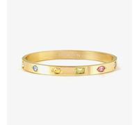 Nomination Pretty Bangles Stainless Steel & Yellow PVD Multi-Colour Cubic Zirconia Medium Bangle 029532/024