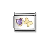 Nomination Purple Heart Butterfly Charm