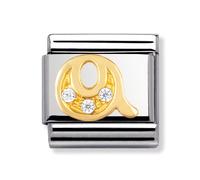 Nominations Composable Classic Letters Gold Cubic Zirconia Q Link 030301/17