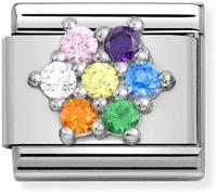 Nomination Rainbow Crystal Flower Charm