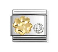 Nomination Raised Gold Clover Charm