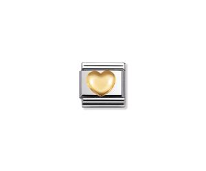 Nomination Raised Heart Yellow Gold