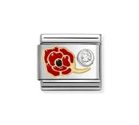 Nomination Raised Poppy Charm
