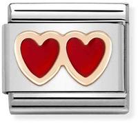 Nomination CLASSIC Composable Double Red Heart Charm 430202/13