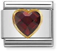 Nomination Red & Gold Heart Charm