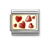 Nomination CLASSIC Love Link Red Heart Plaque Charm 030284/59