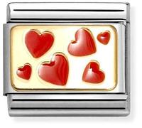 Nomination CLASSIC Love Link Red Heart Plaque Charm 030284/59
