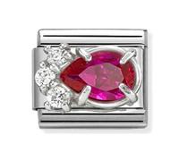 Nomination Silver Red CZ Drop Charm