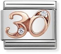 Nomination Rose Gold 30 Charm - Stainless Steel