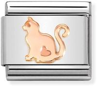 Nomination Rose Gold Cat Charm - Stainless Steel