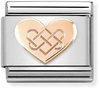 Nomination Celtic Knot Heart Rose Gold Charm