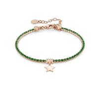 Nomination Rose Gold Chic Green Crystal Star Bracelet