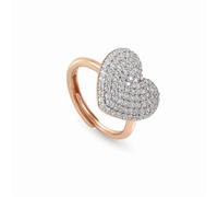 Nomination Rose Gold Crystal Heart Easychic Ring - Adjustable