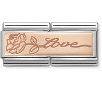 Nomination Rose Gold Double Love Flower Charm - Stainless Steel