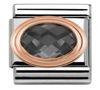 Nomination CLASSIC Rose Gold Black Faceted Cubic Zirconia Charm 430601/011