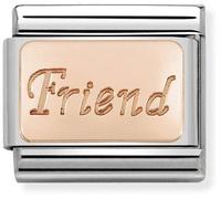 Nomination CLASSIC Rose Gold Engraved Friend Charm 430108/14