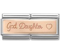 Nomination CLASSIC Rose Gold Double Engraved Goddaughter Charm 430710/06