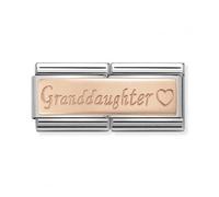 Nomination CLASSIC Rose Gold Double Engraved Grandaughter Charm 430710/09