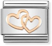 Nomination CLASSIC Composable Romance Linked Hearts Charm 430104/41
