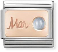 Nomination Rose Gold March Aquamarine Charm