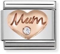 Nomination CLASSIC Rose Gold Symbols Mum Heart Charm 430305/10