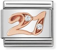 Nomination CLASSIC Rose Gold Number 21 Charm 430315/21