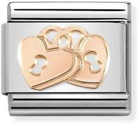Nomination Rose Gold Padlocks Heart Charm