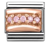 Nomination CLASSIC Rose Gold Pink Cubic Zirconia Charm 430304/06