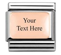 Nomination Rose Gold Plate Engraving Charm
