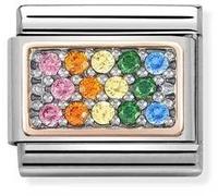 Nomination Rose Gold Rainbow Crystal Charm